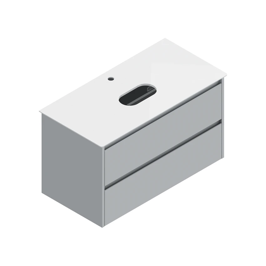 Base 96×48 h55  2 cassetti Basic - Catalano