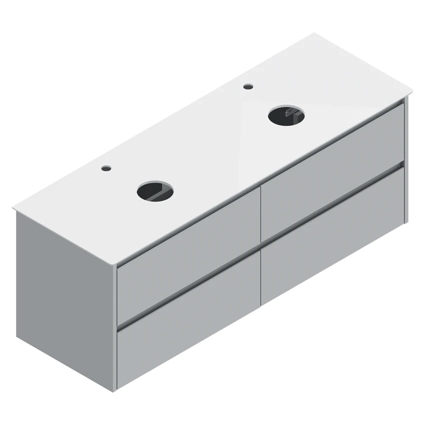 Base 147×48 h55  4 cassetti Basic - Catalano