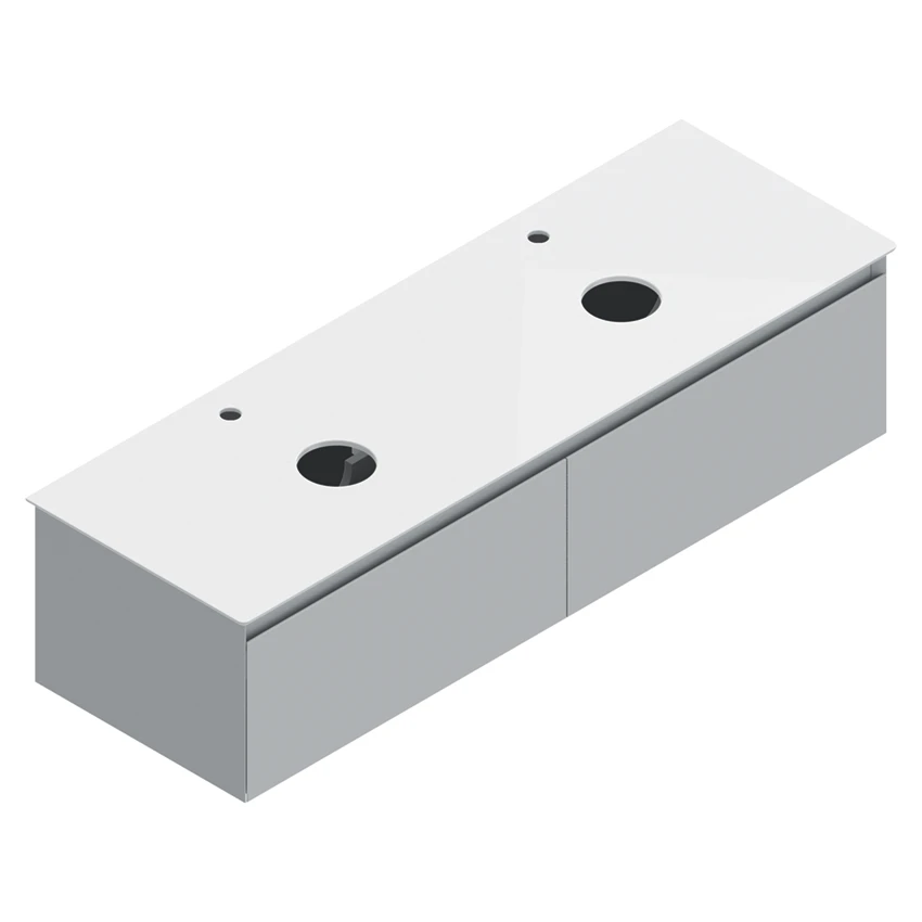 Base 147×48 h35  2 cassetti Handle - Catalano