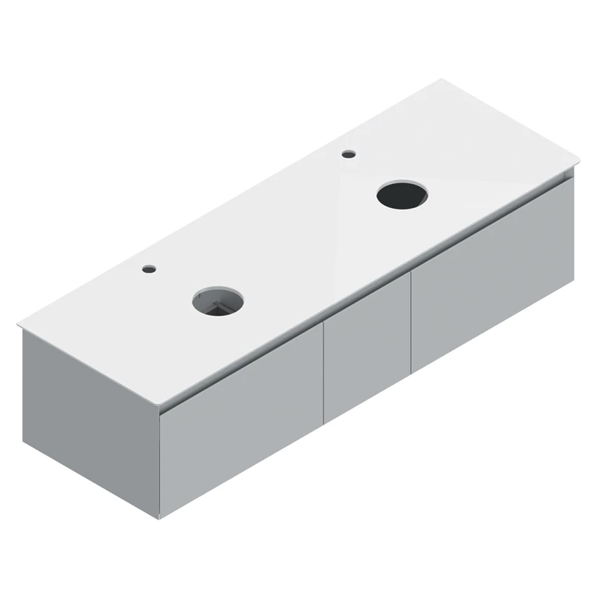 Base 147×48 h35  3 cassetti Handle - Catalano