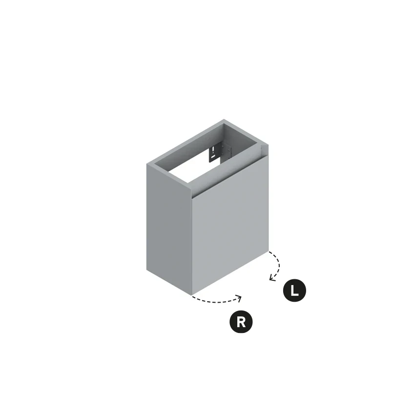 Base 38×22 h45  1 anta Handle - Catalano