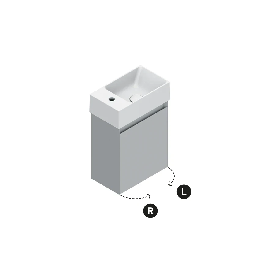 Base 38×22 h45  1 anta Handle - Catalano