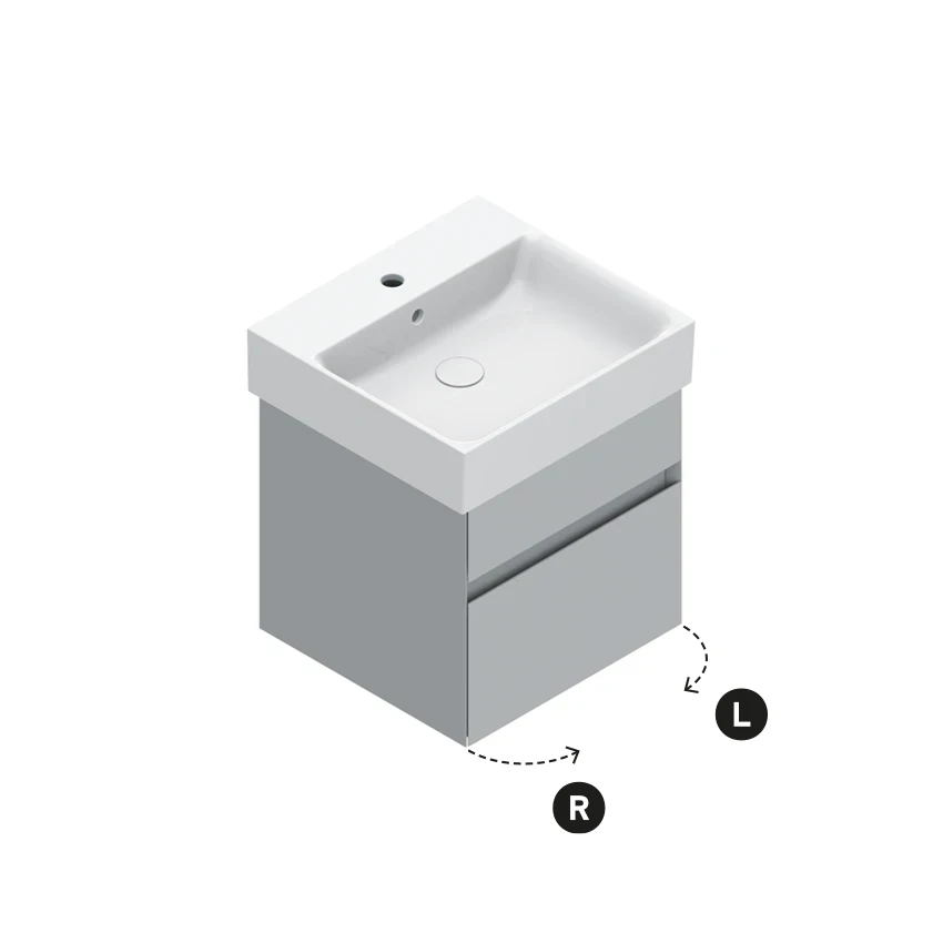 Base 47×45 h45  2 cassetti Handle - Catalano