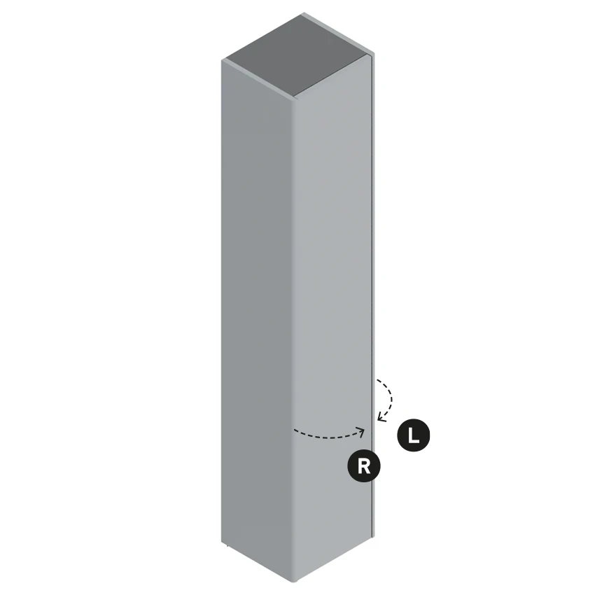 Colonna 35×30 h175  1 anta Raggio - Catalano