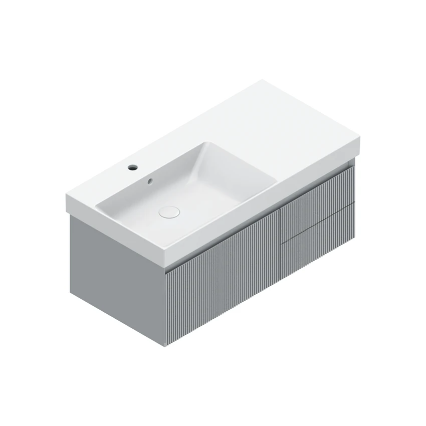 Base 97×48 h35  3 cassetti Righe - Catalano