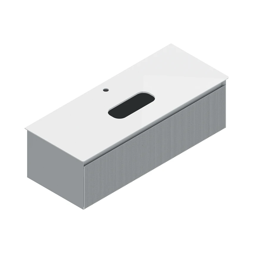 Base 122×48 h35  1 cassetto Righe - Catalano