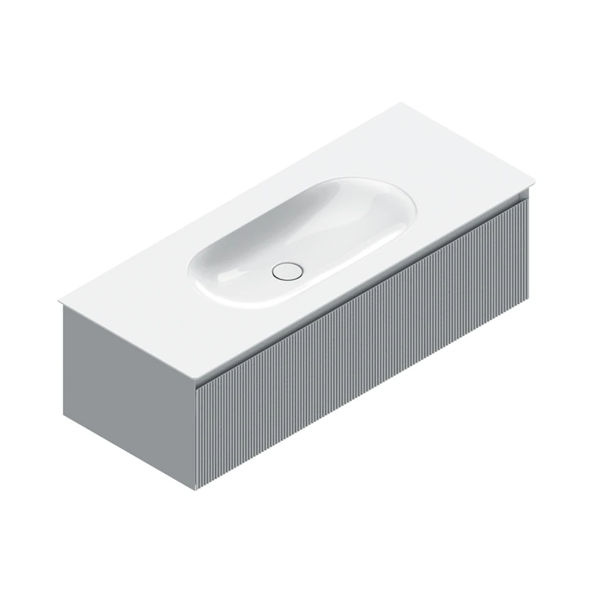 Base 122×48 h35  1 cassetto Righe - Catalano