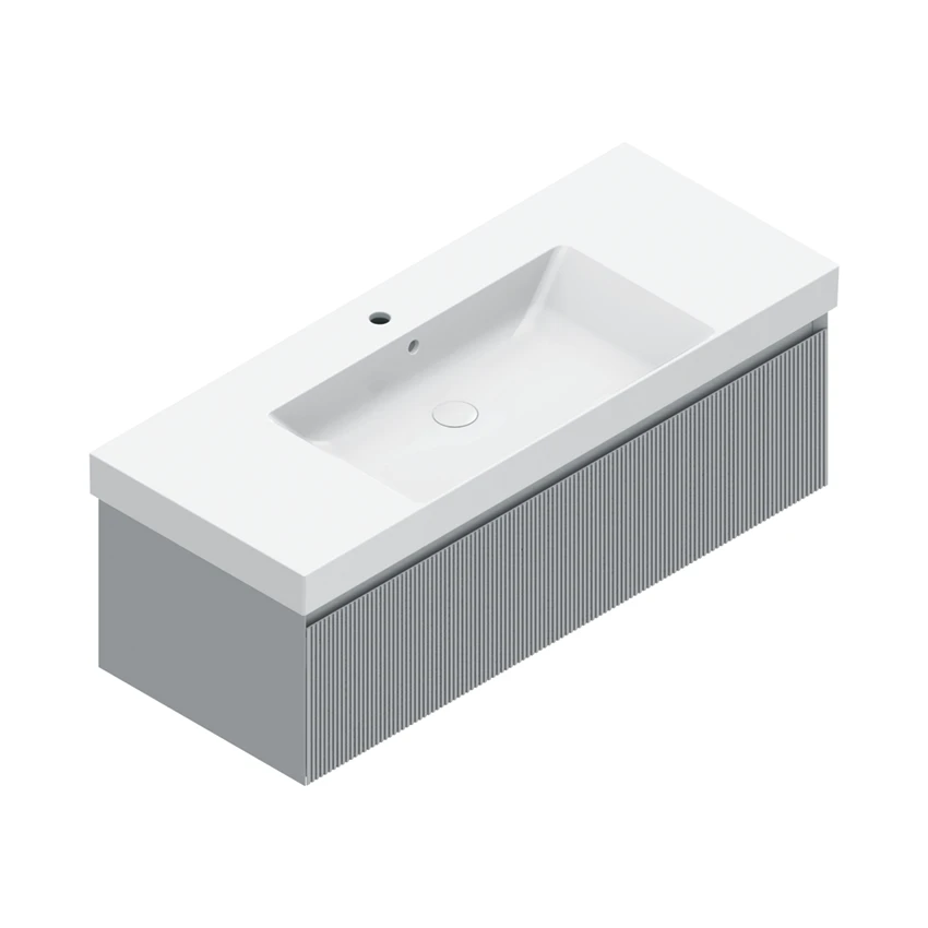 Base 122×48 h35  1 cassetto Righe - Catalano