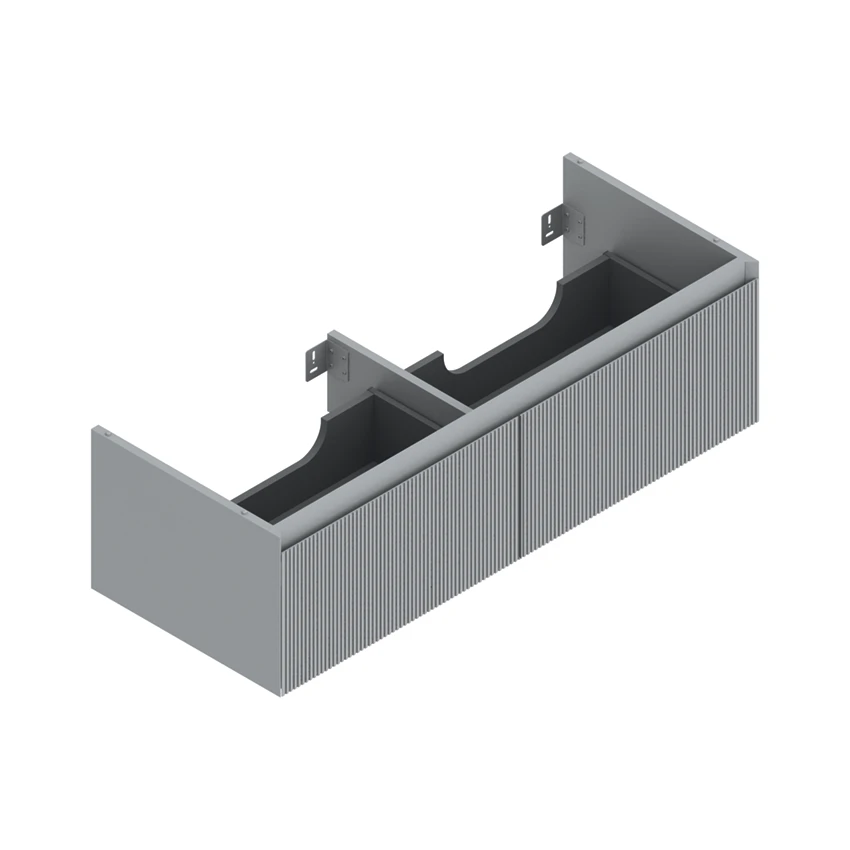 Base 122×48 h35  2 cassetti Righe - Catalano
