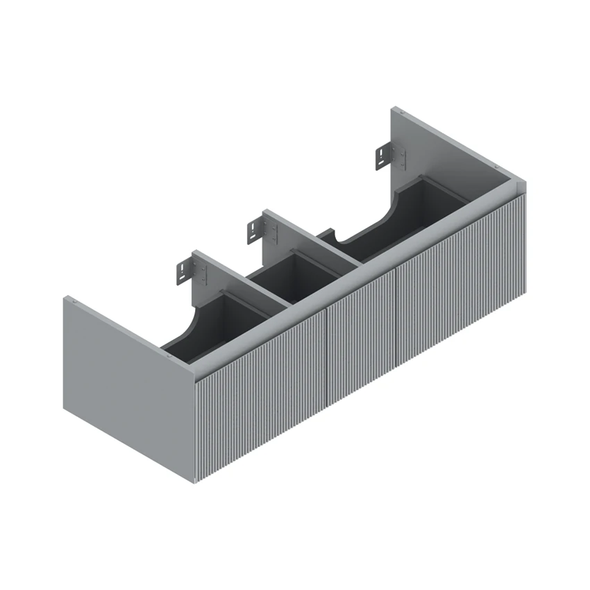 Base 122×48 h35  3 cassetti Righe - Catalano
