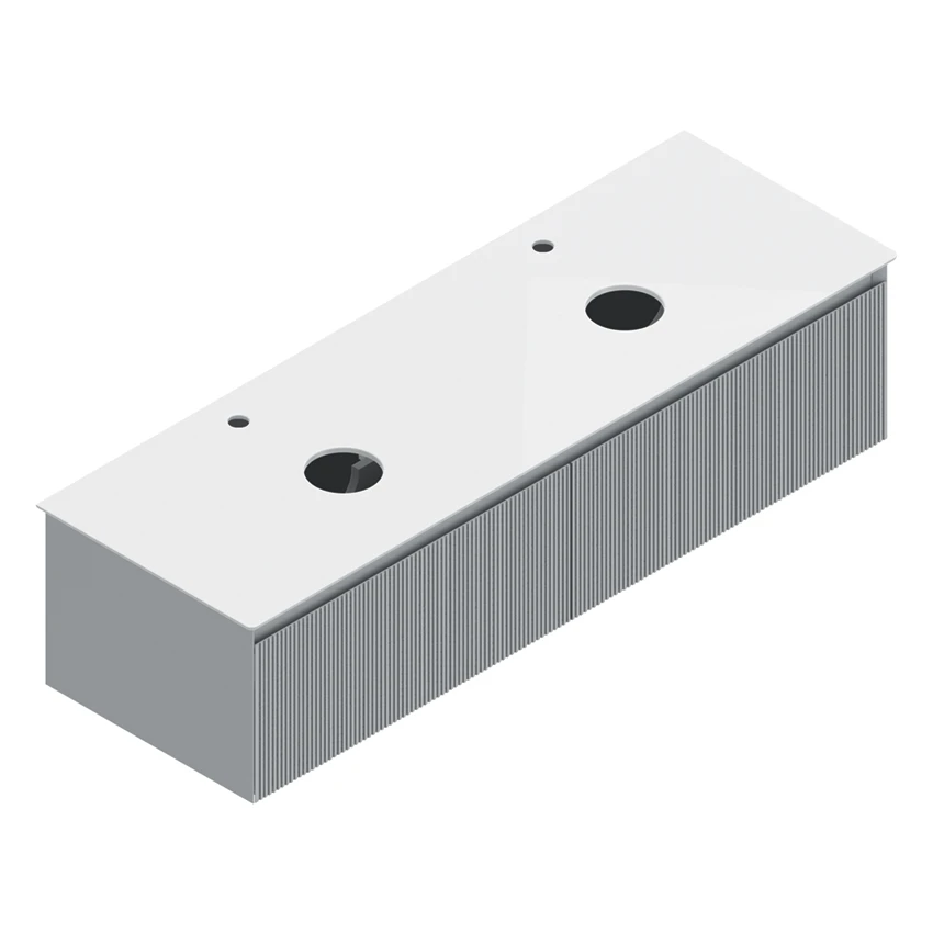 Base 147×48 h35  2 cassetti Righe - Catalano