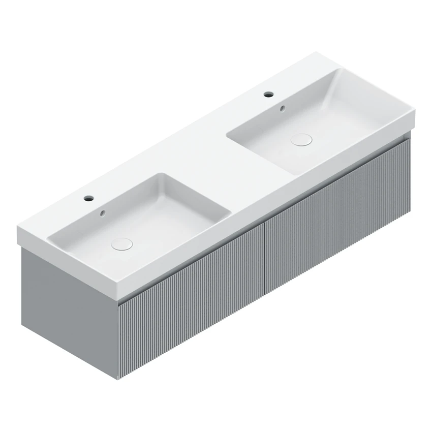 Base 147×48 h35  2 cassetti Righe - Catalano