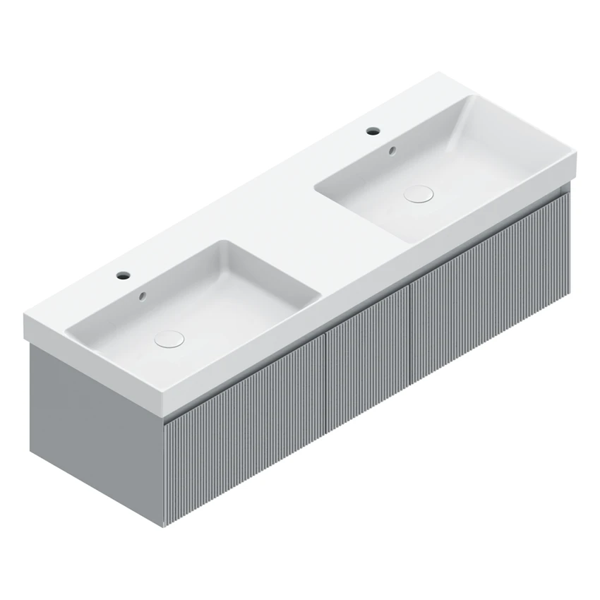 Base 147×48 h35  3 cassetti Righe - Catalano