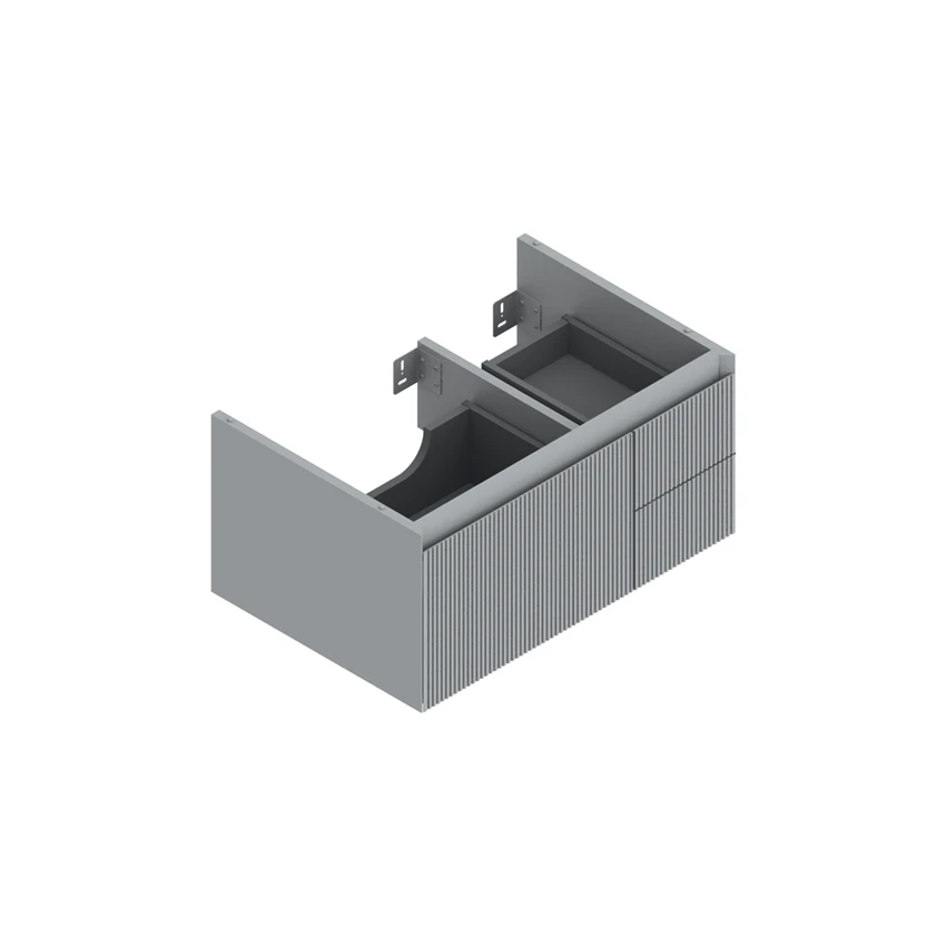 Base 72×48 h35  3 cassetti Righe - Catalano