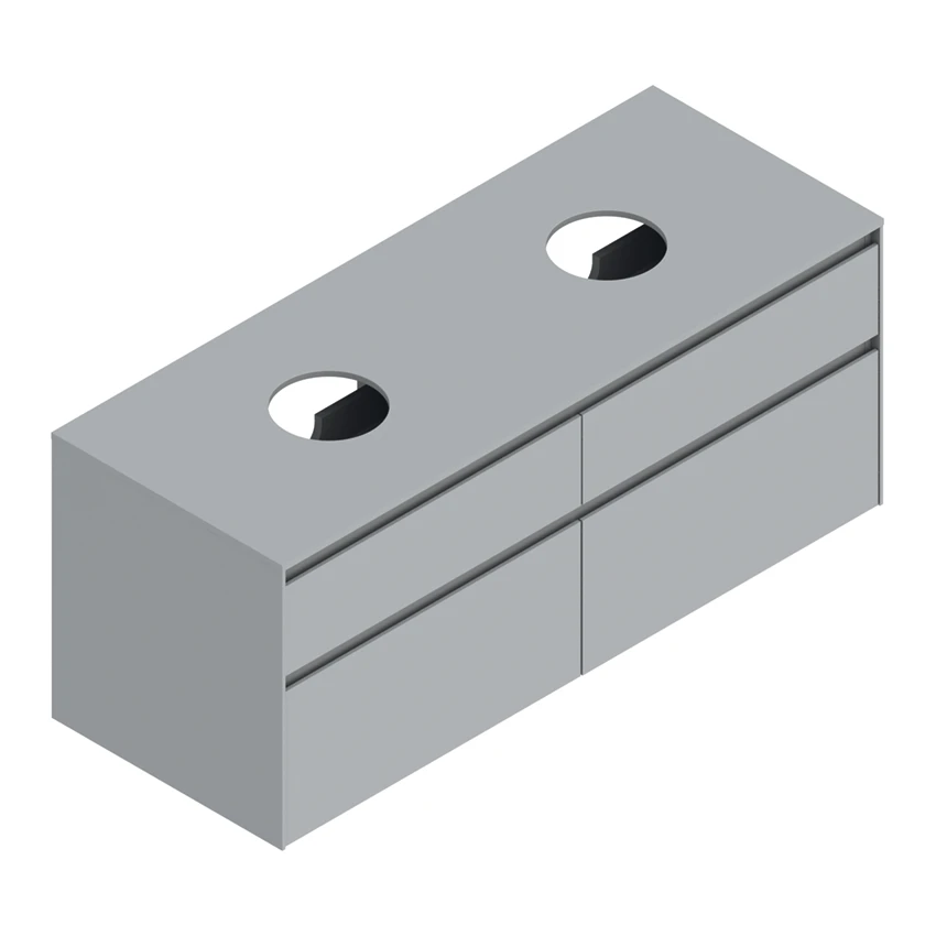 Base 130×50 h53  4 cassetti Upper - Catalano
