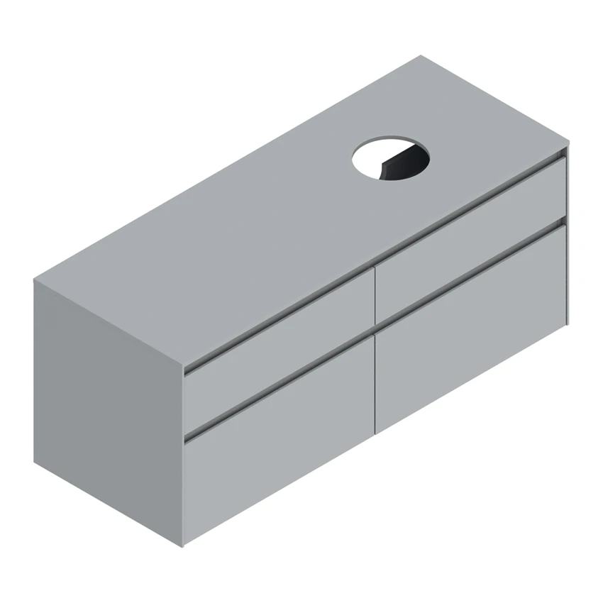 Base 130×50 h53  4 cassetti Upper - Catalano