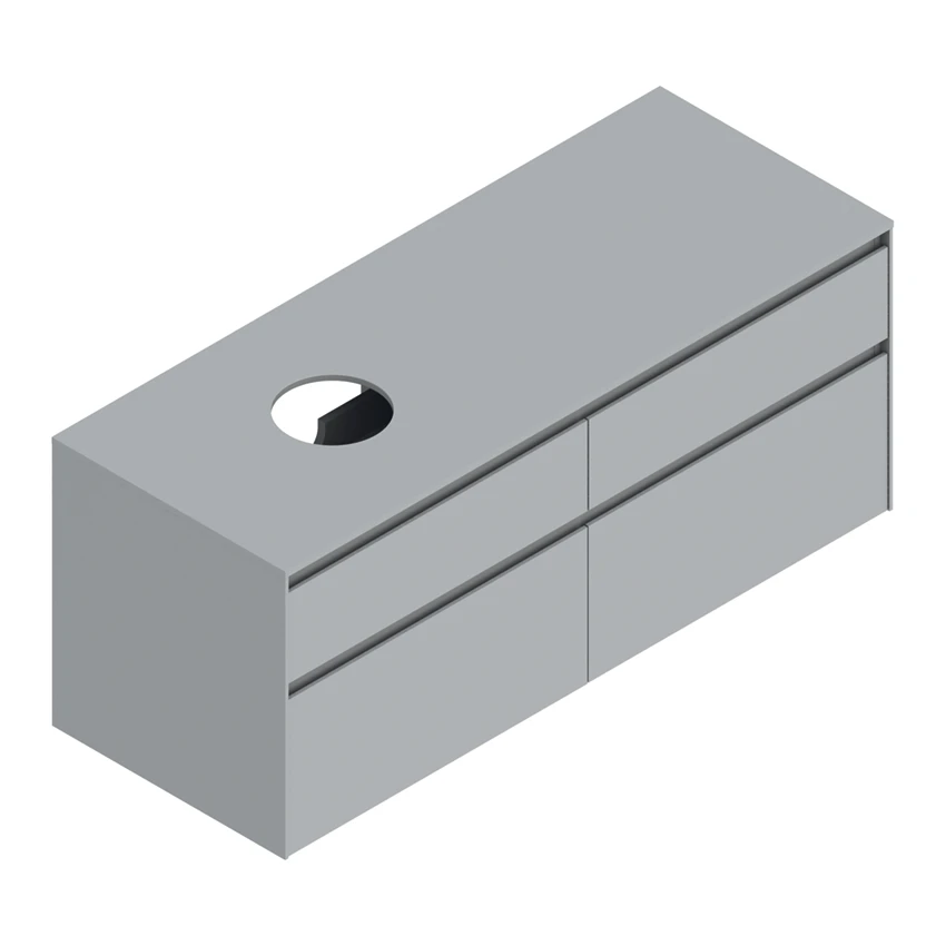 Base 130×50 h53  4 cassetti Upper - Catalano